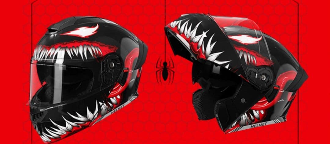 フリップアップ システム ヘルメット ヴェノムデザイン