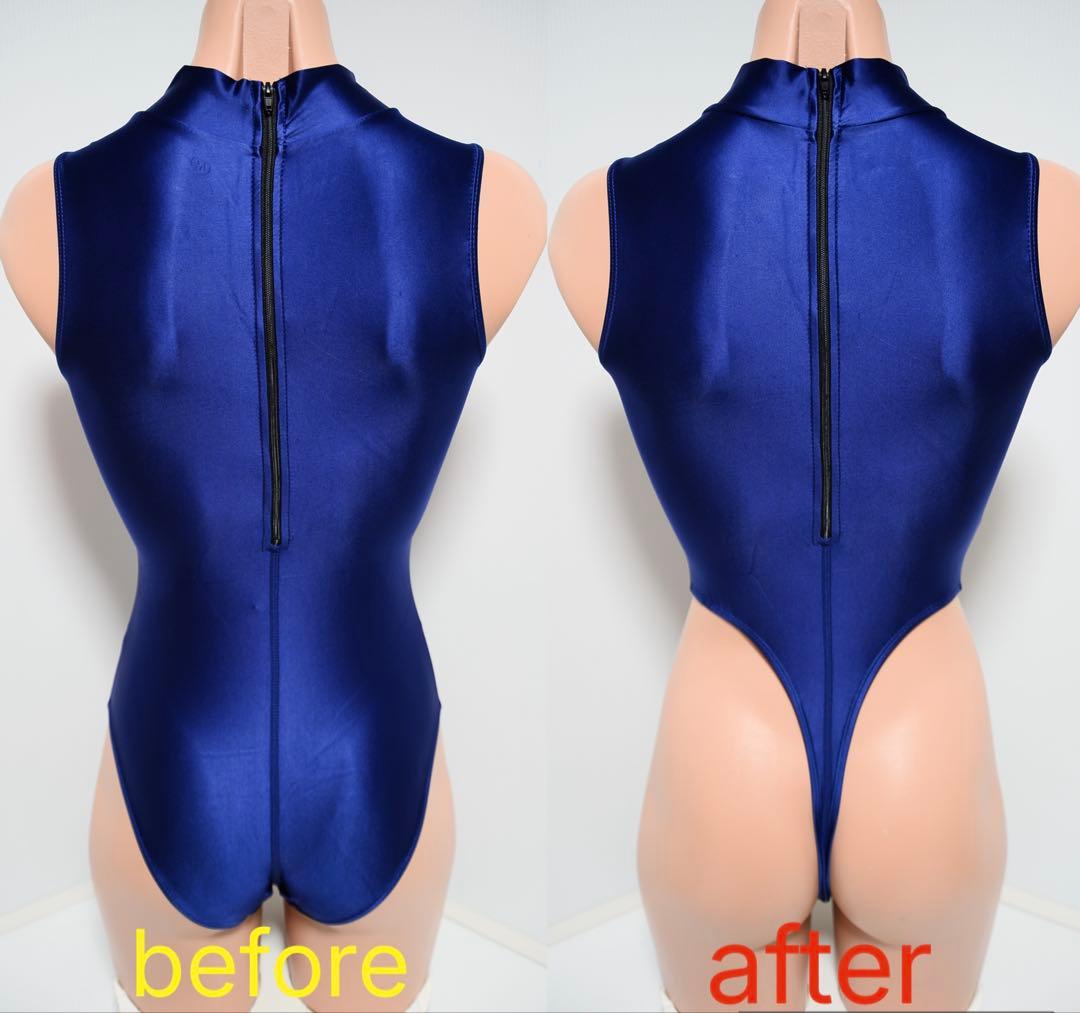 LEONEX スポーツ用水着 M ネイビー/レッド/ホワイト