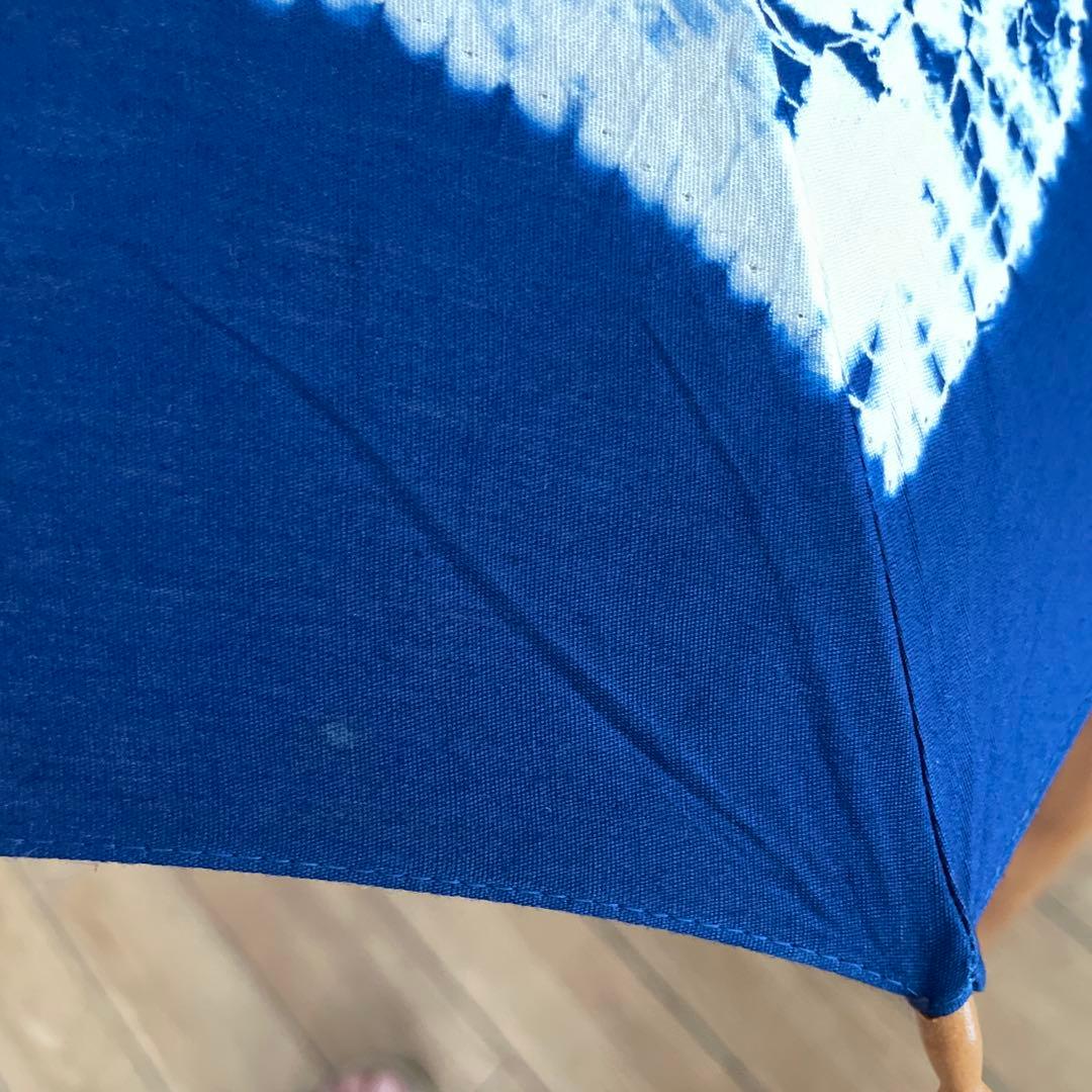 [未使用] 伝統の有松絞り日傘 日本製 長日傘 和装 浴衣にも