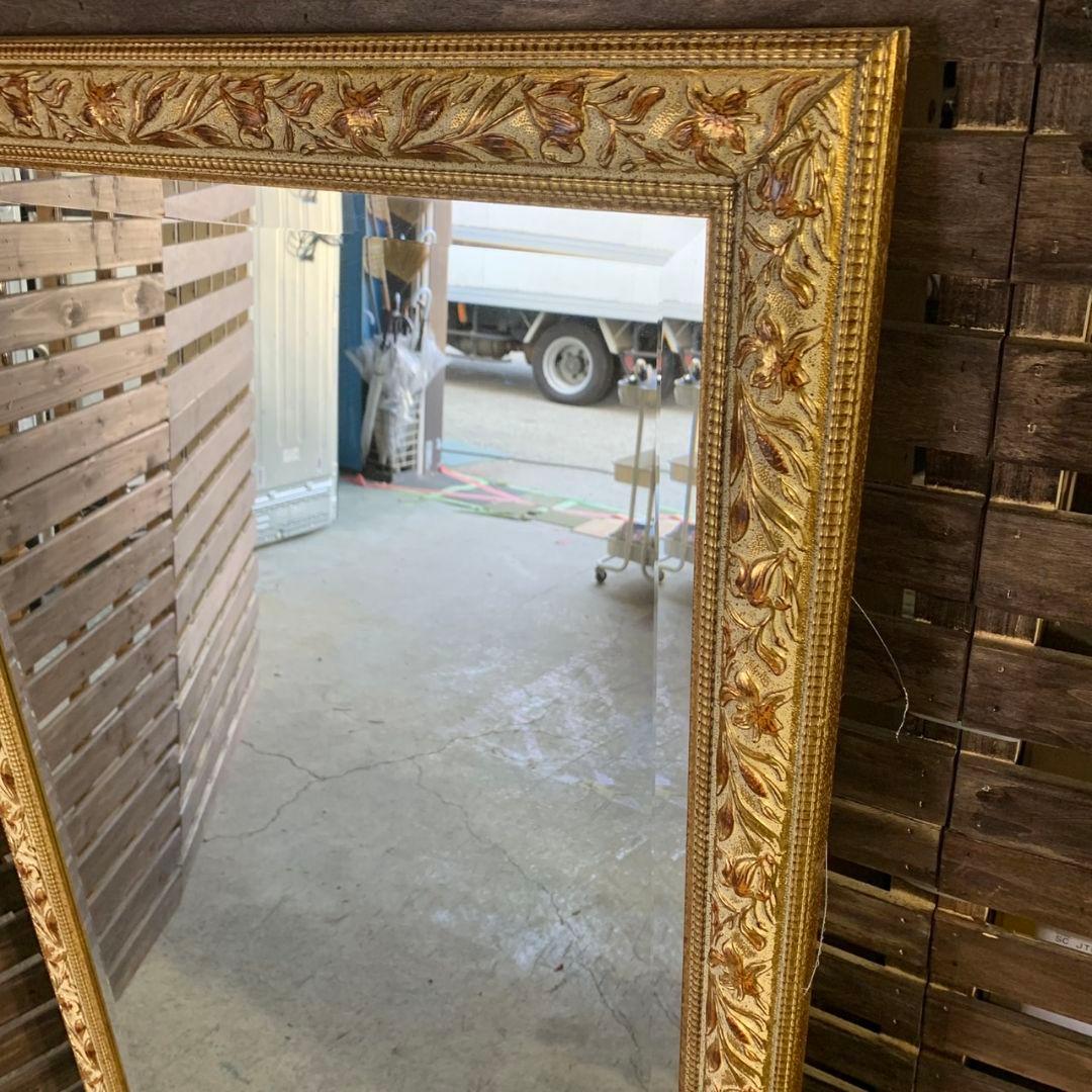 H392\" 金彩装飾 ゴールド ウォールミラー 壁掛け イタリア製