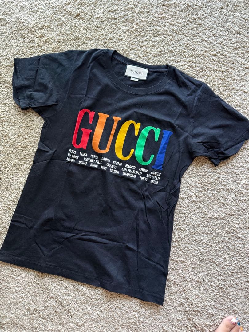 GUCCI レインボーロゴ Tシャツ XS 正規品 美品