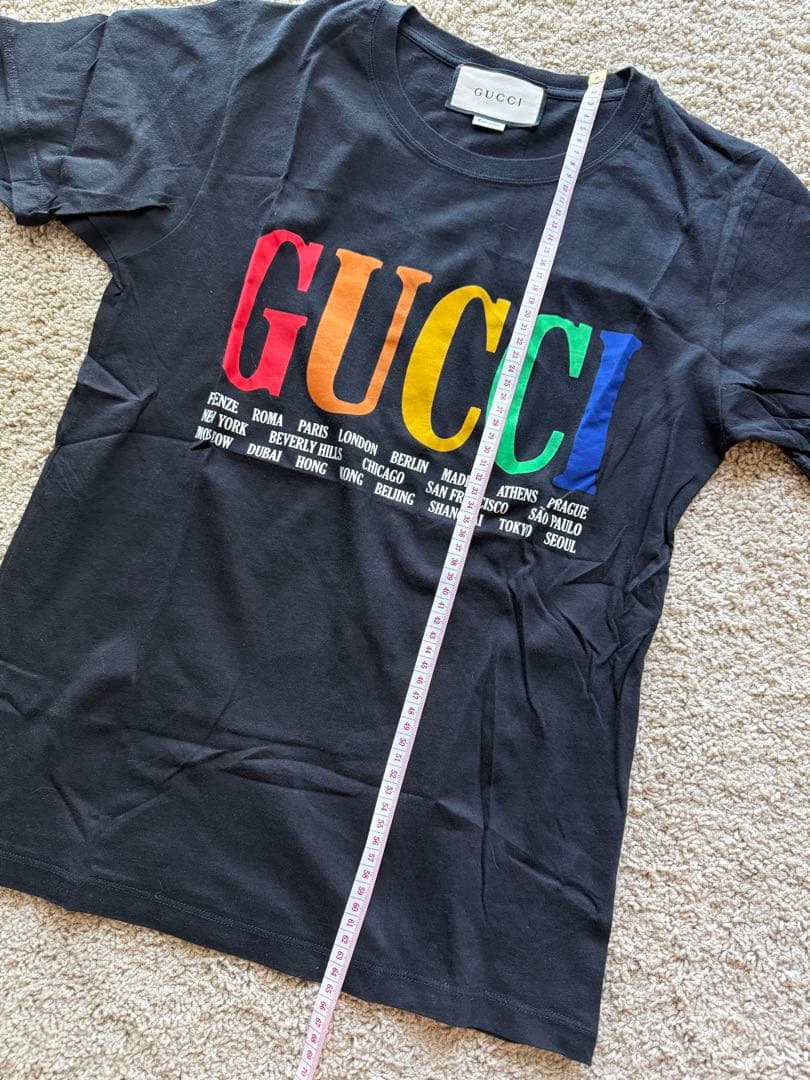 GUCCI レインボーロゴ Tシャツ XS 正規品 美品
