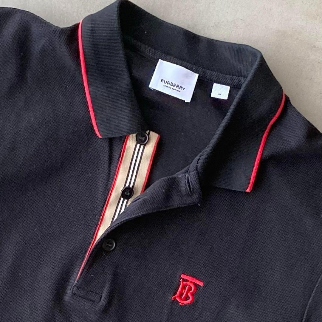 Bamiki様　BURBERRY バーバリー★TB刺繍　鹿の子　ポロシャツ　M①
