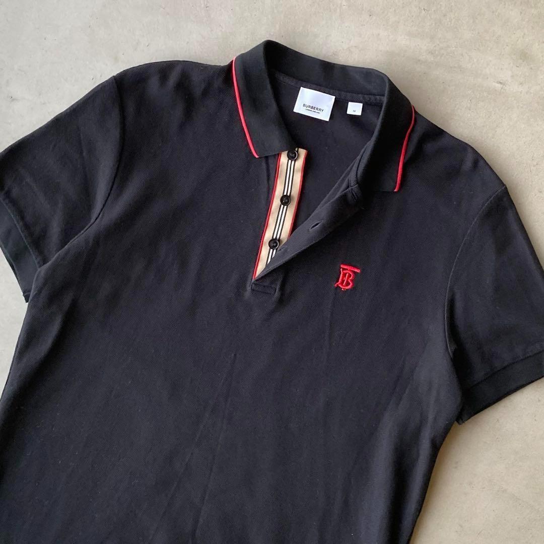 Bamiki様　BURBERRY バーバリー★TB刺繍　鹿の子　ポロシャツ　M①