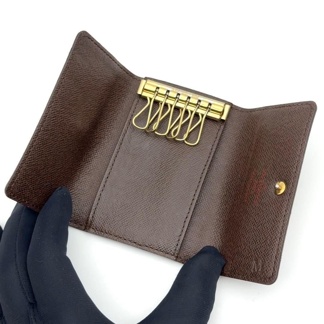 【最高級美品】ルイヴィトン ダミエ エベヌ キーケース ミュルティクレ6　6連