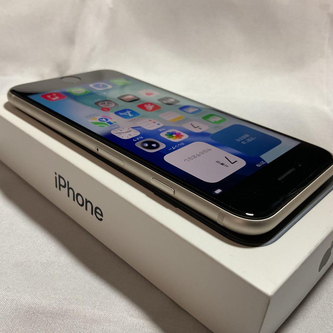 iPhoneSE 3世代 64G スターライト BT96%