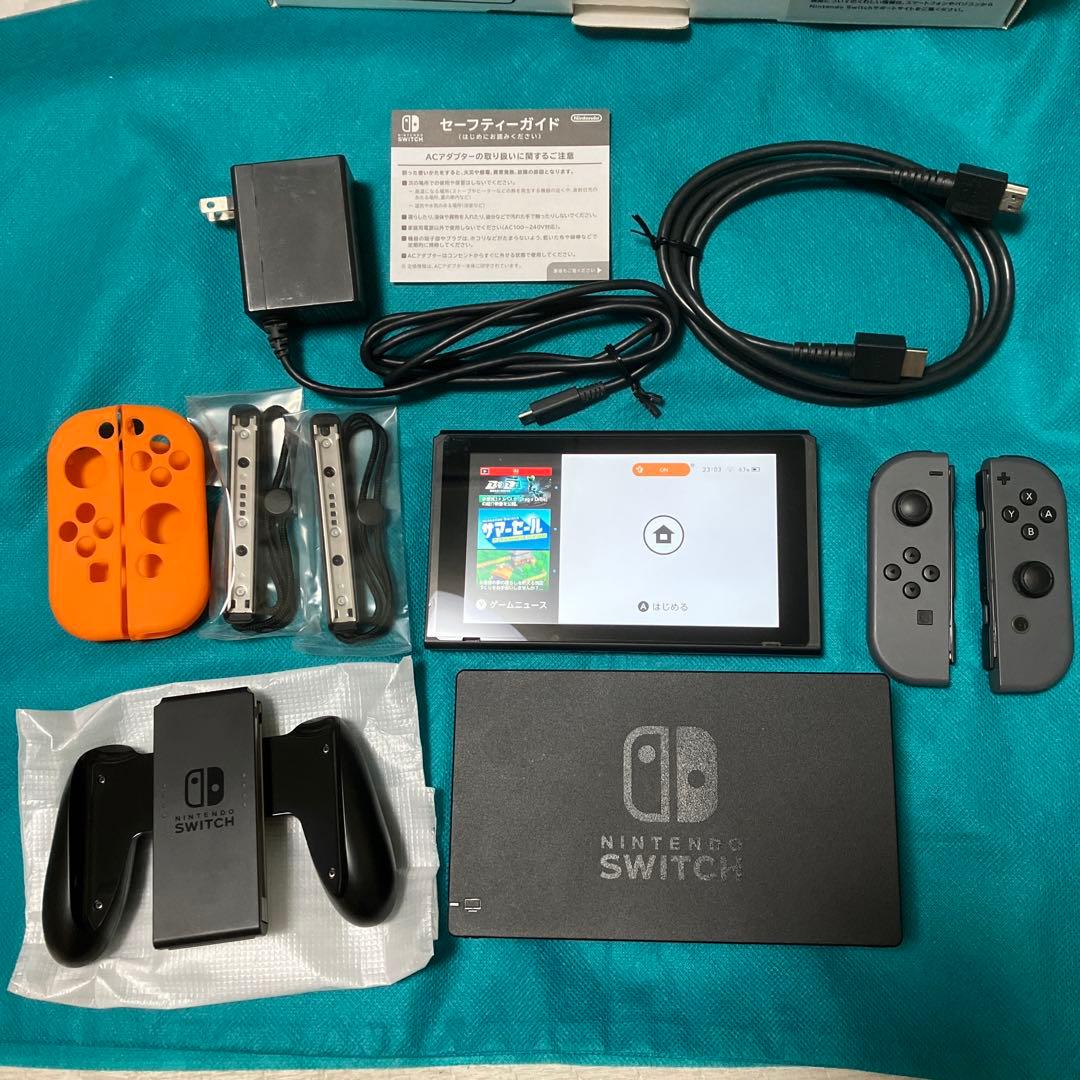 【純正周辺機器完備】Nintendo Switch グレー 本体