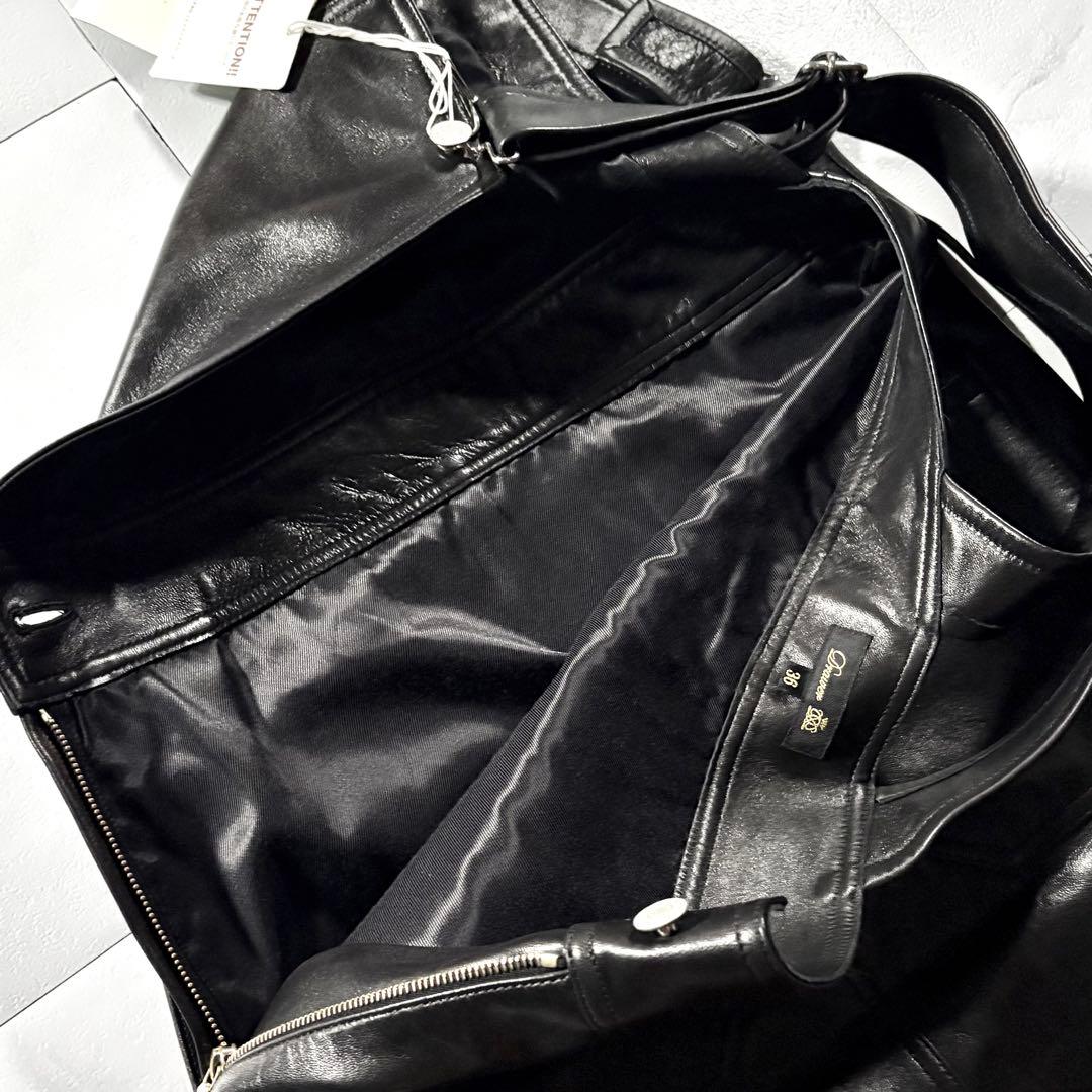 未使用品/激レア‼︎ drawer 羊革 サロペット ジャンパー スカート 36