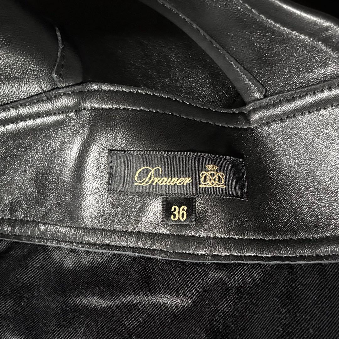 未使用品/激レア‼︎ drawer 羊革 サロペット ジャンパー スカート 36