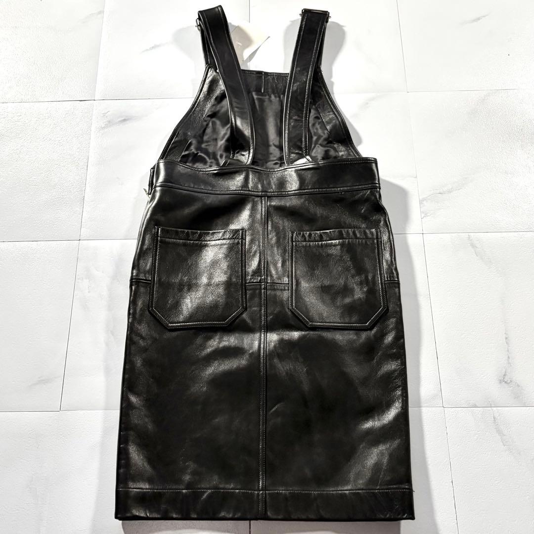 未使用品/激レア‼︎ drawer 羊革 サロペット ジャンパー スカート 36