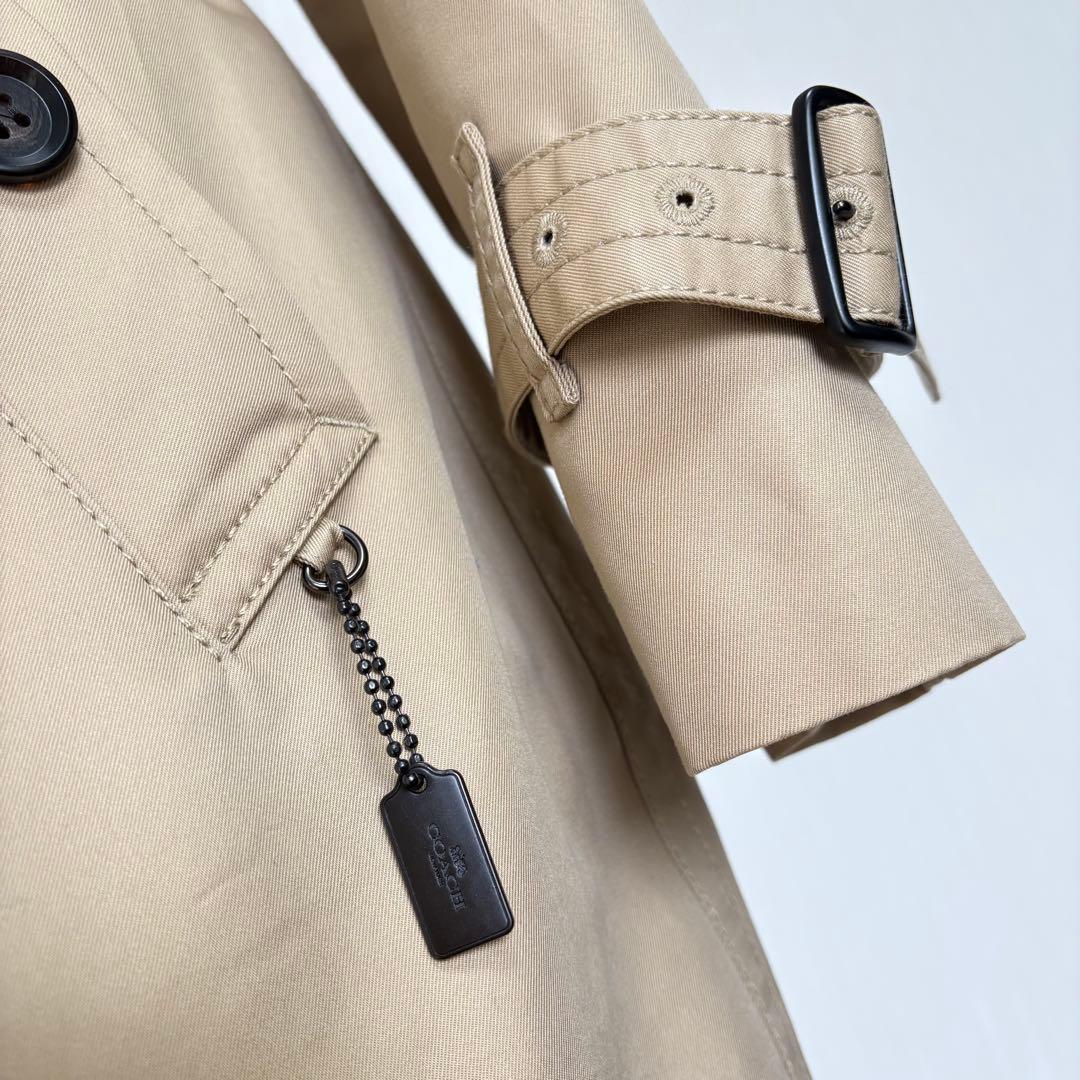 美品 COACH コーチ F33868 ベルト付 トレンチコート ベージュ S