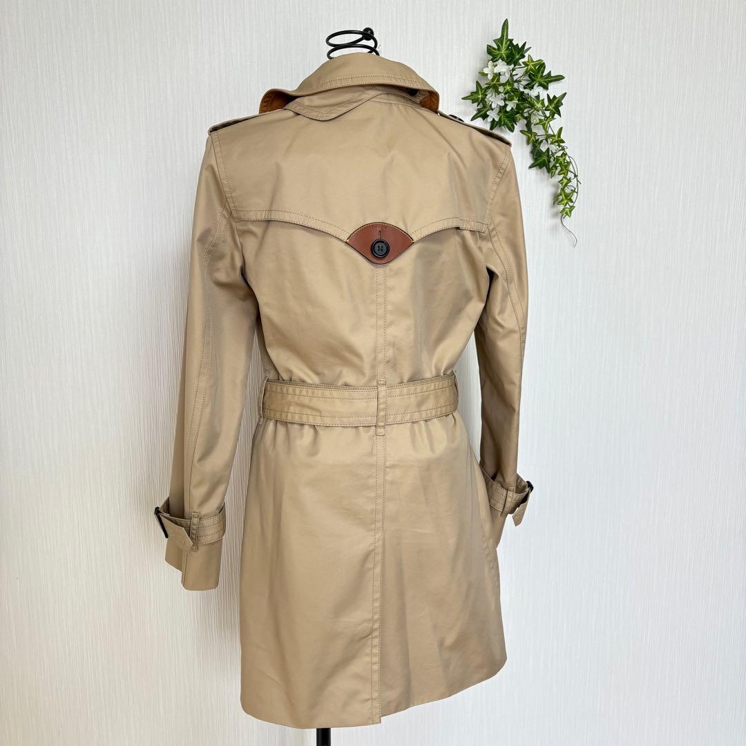 美品 COACH コーチ F33868 ベルト付 トレンチコート ベージュ S