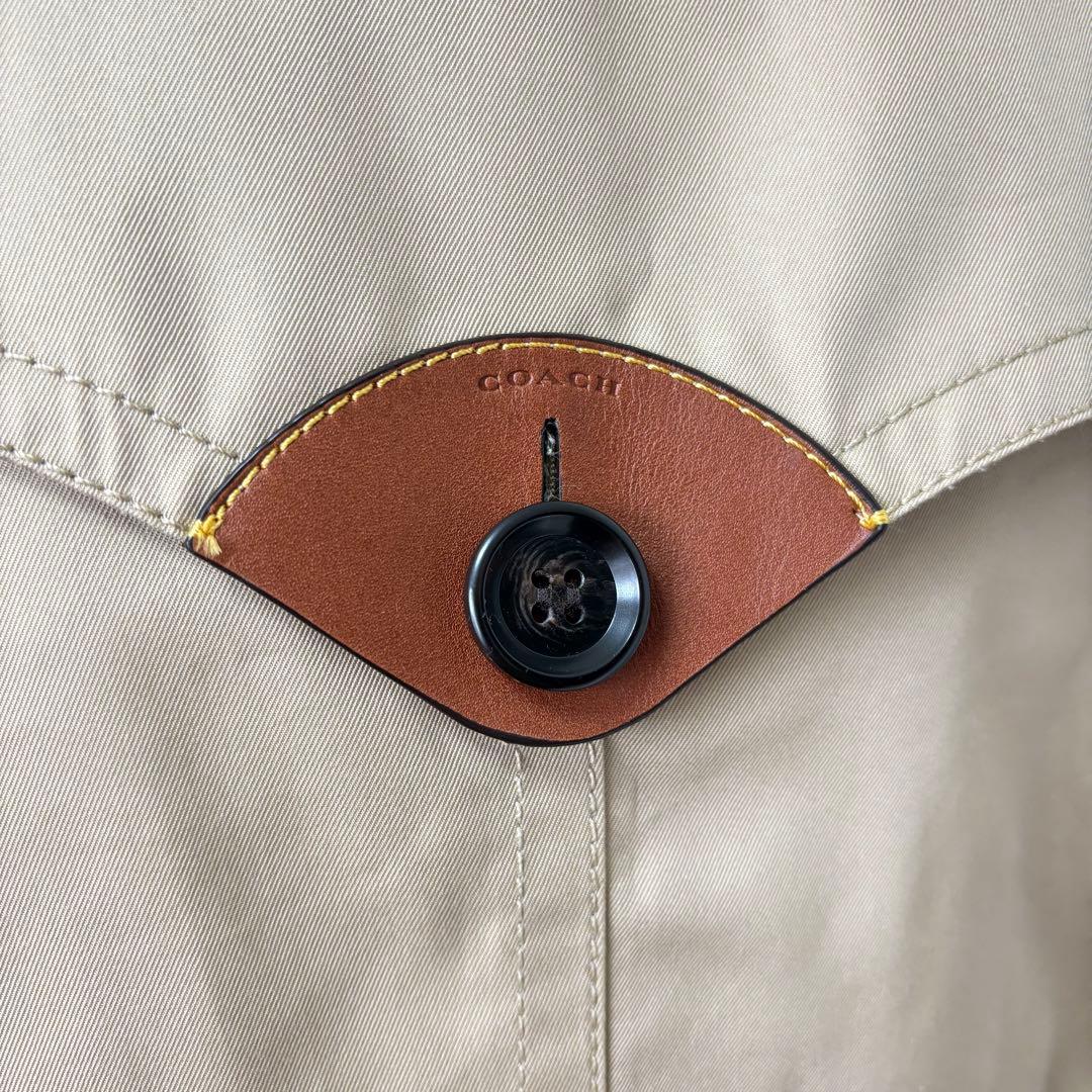 美品 COACH コーチ F33868 ベルト付 トレンチコート ベージュ S