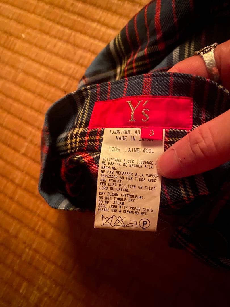 ゆ*う様 y's チェックパンツ Yohji Yamamoto 袴パンツ　ウール