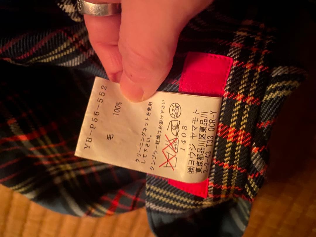 ゆ*う様 y's チェックパンツ Yohji Yamamoto 袴パンツ　ウール