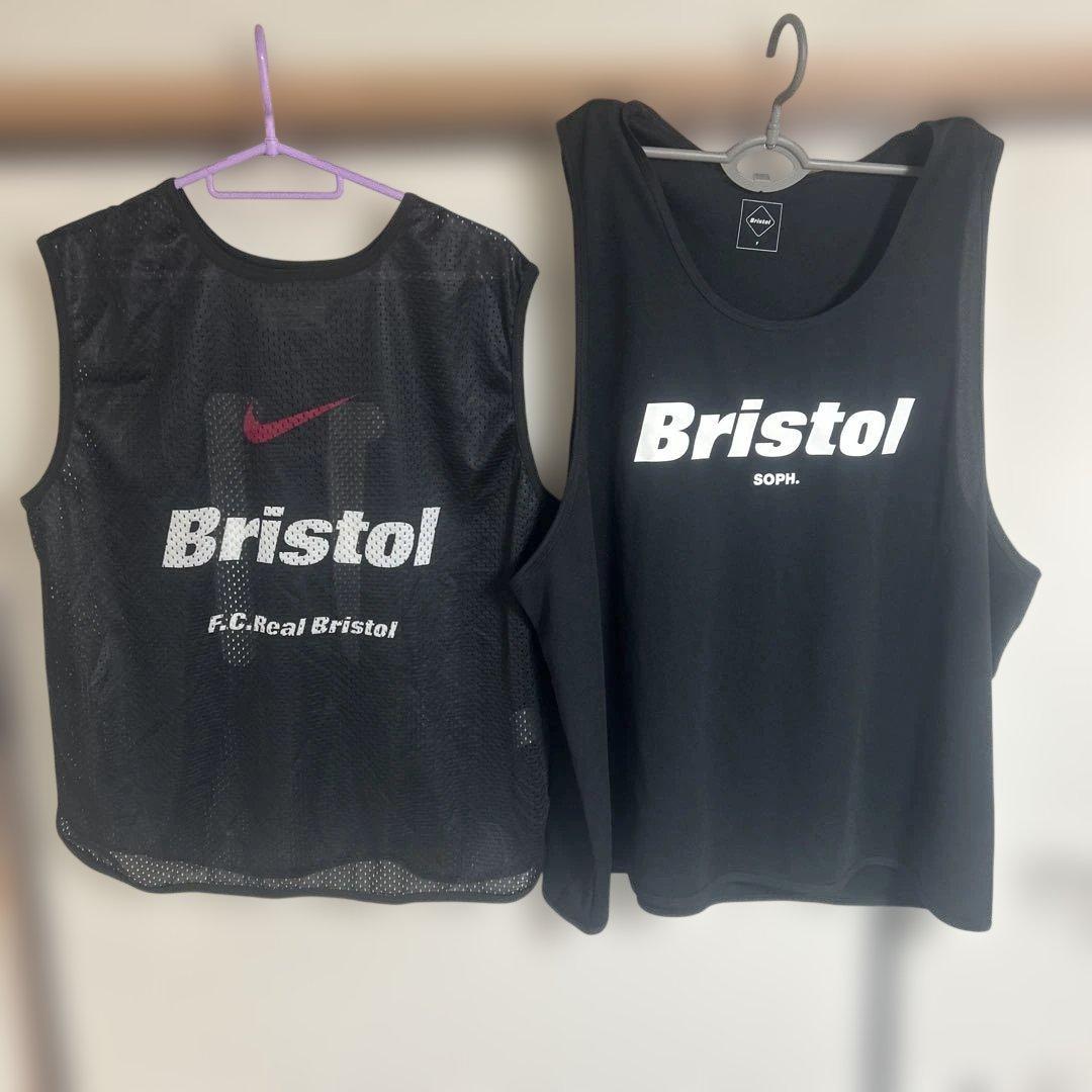 FC.REAL.BRISTOL メッシュ&ポリエステルタンクトップ ２枚セット黒