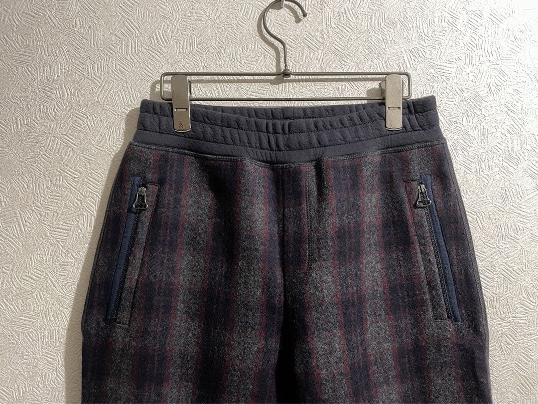 イタリア製 LANVIN ファーストライン オンブレ チェック ジョガー パンツ