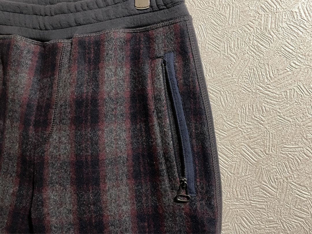 イタリア製 LANVIN ファーストライン オンブレ チェック ジョガー パンツ