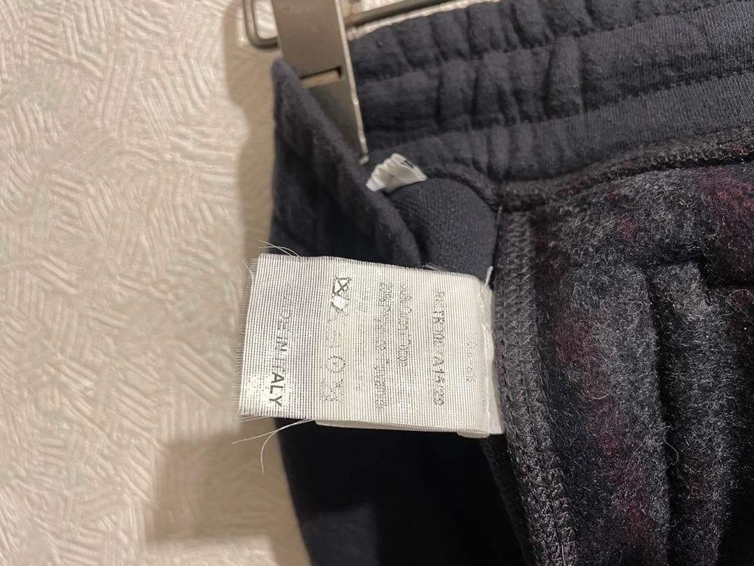 イタリア製 LANVIN ファーストライン オンブレ チェック ジョガー パンツ