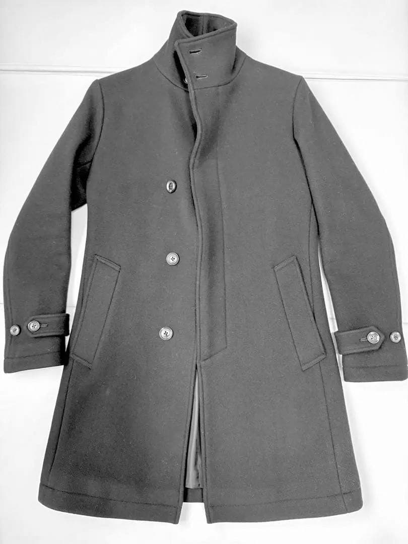 junhashimoto スタンドカラーコート　黒