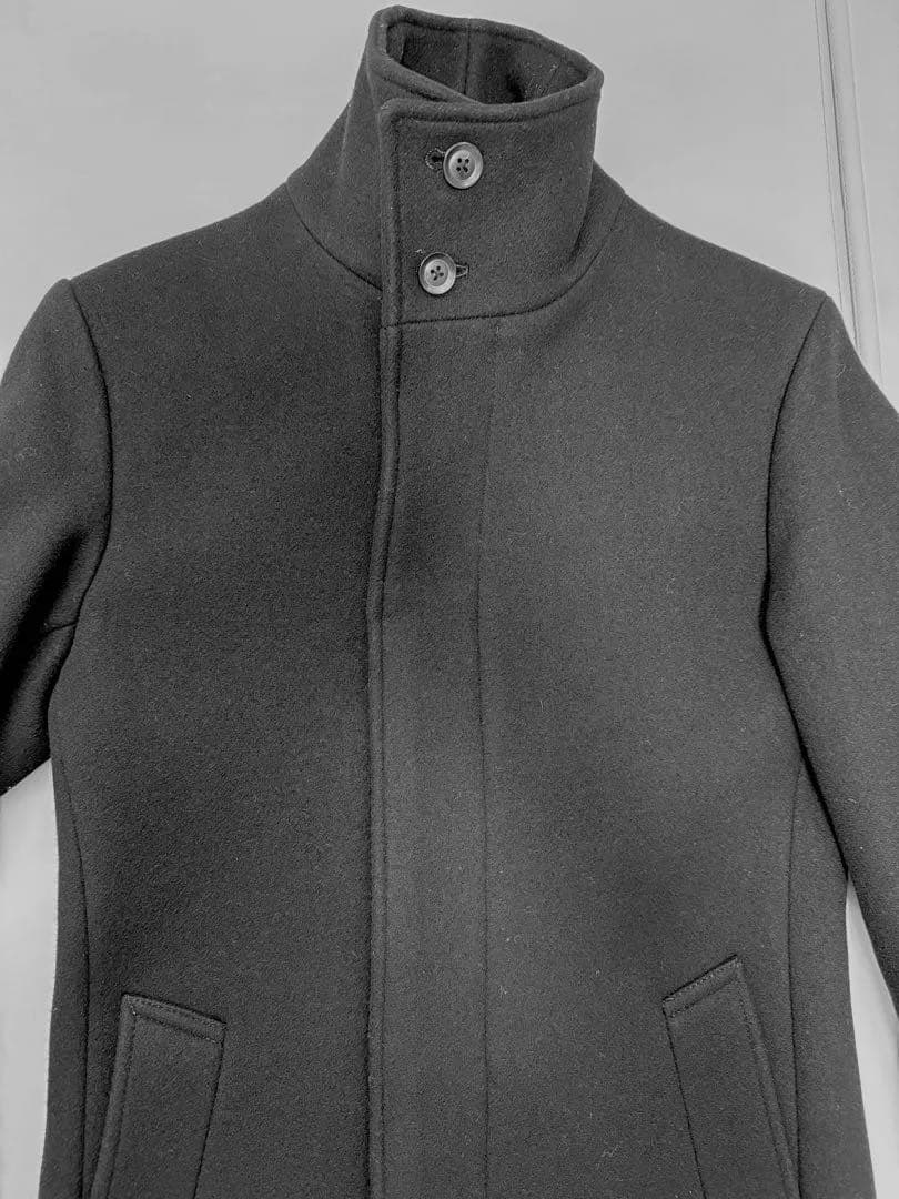 junhashimoto スタンドカラーコート　黒