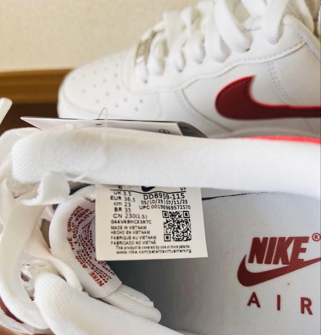 【お値下げしました】NIKE/Air Force 1 '07ホワイトレッド23㎝