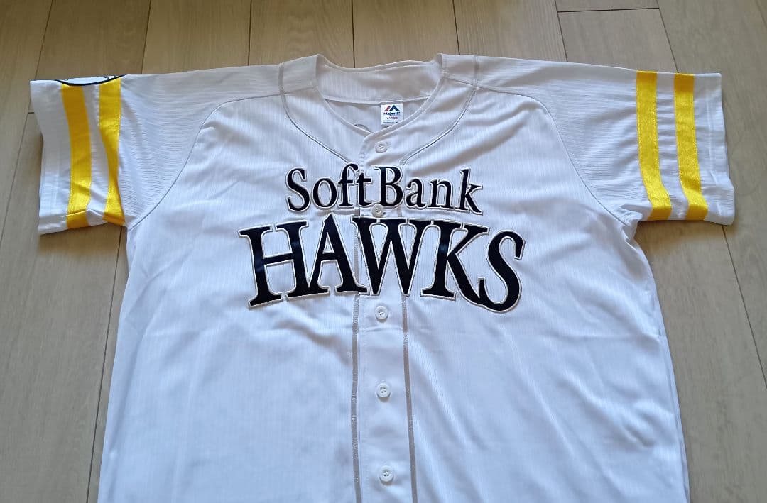 福岡　ソフトバンク　ホークス　柳田　ホーム　ユニフォーム　マジェスティック　L