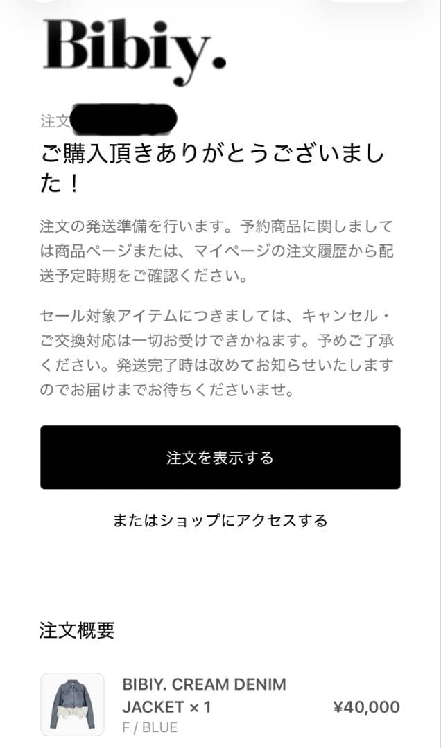 BIBIY CREAM DENIM JACKET デニム Gジャン 正規品 完売