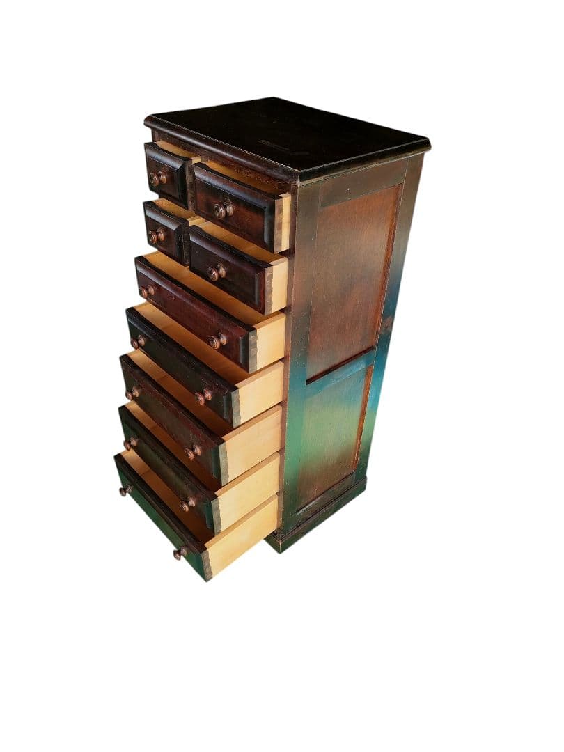 北海道民芸家具　チェスト　ミニチェスト　7段　9杯