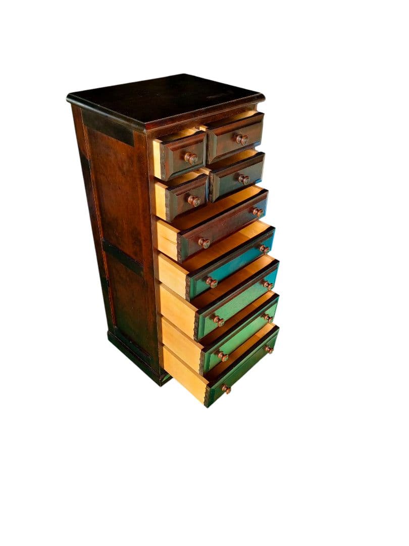 北海道民芸家具　チェスト　ミニチェスト　7段　9杯