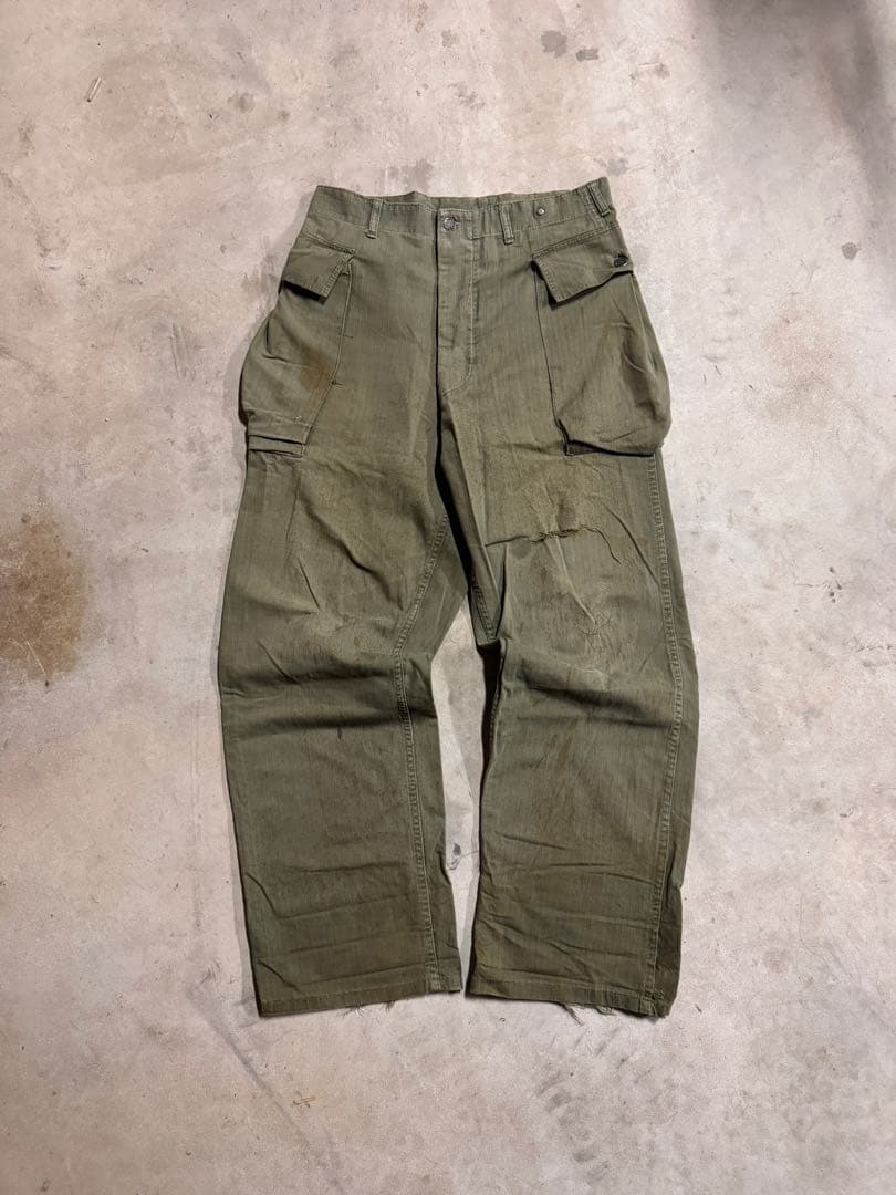 40's U.S.ARMY M-43 HBTパンツ 13スターボタン