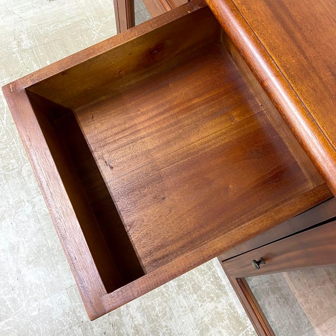 展示アウトレット品 ベルメゾン 無垢材 マホガニー キャビネット サイドボード