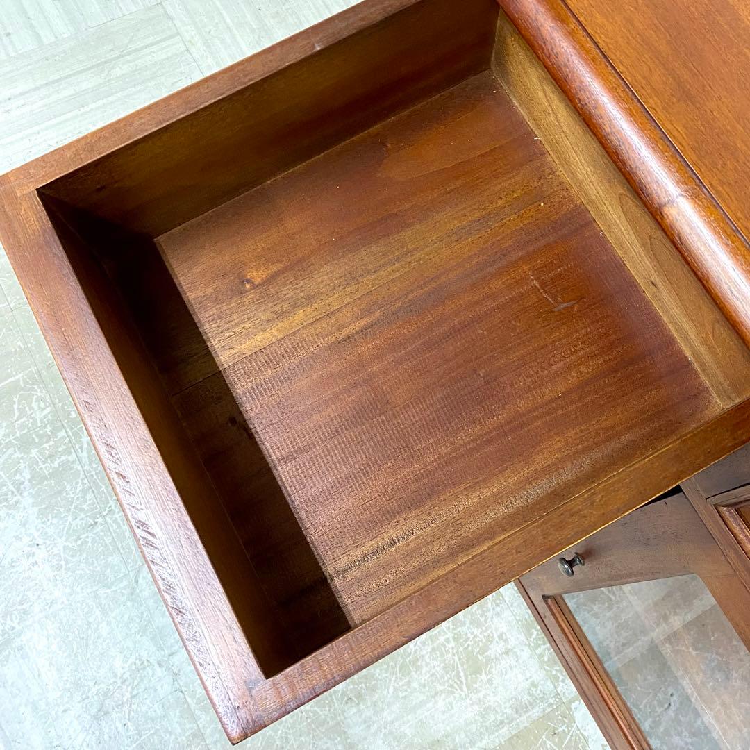 展示アウトレット品 ベルメゾン 無垢材 マホガニー キャビネット サイドボード