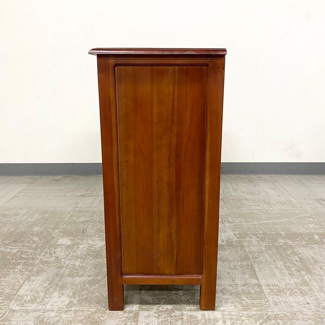 展示アウトレット品 ベルメゾン 無垢材 マホガニー キャビネット サイドボード