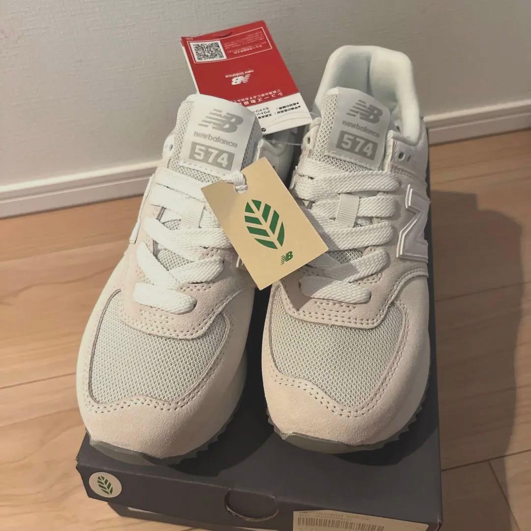 New Balance WN574ZS 白ホワイト厚底スニーカー　ニューバランス