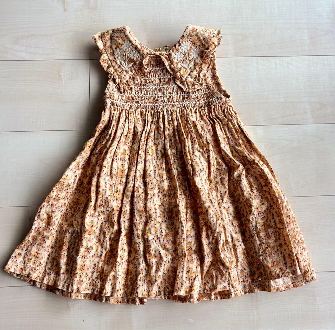 Apalina 花柄ノースリーブワンピース 3-5Y