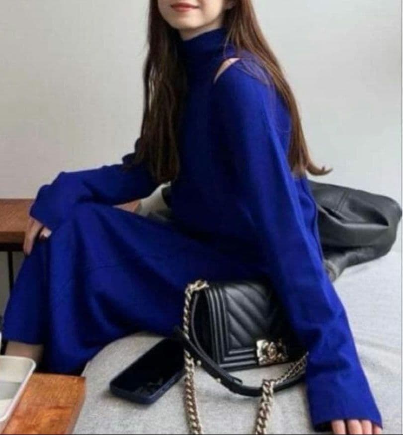 まあ❨新品❩ UN3D. SHOULDER OPEN KNIT OP