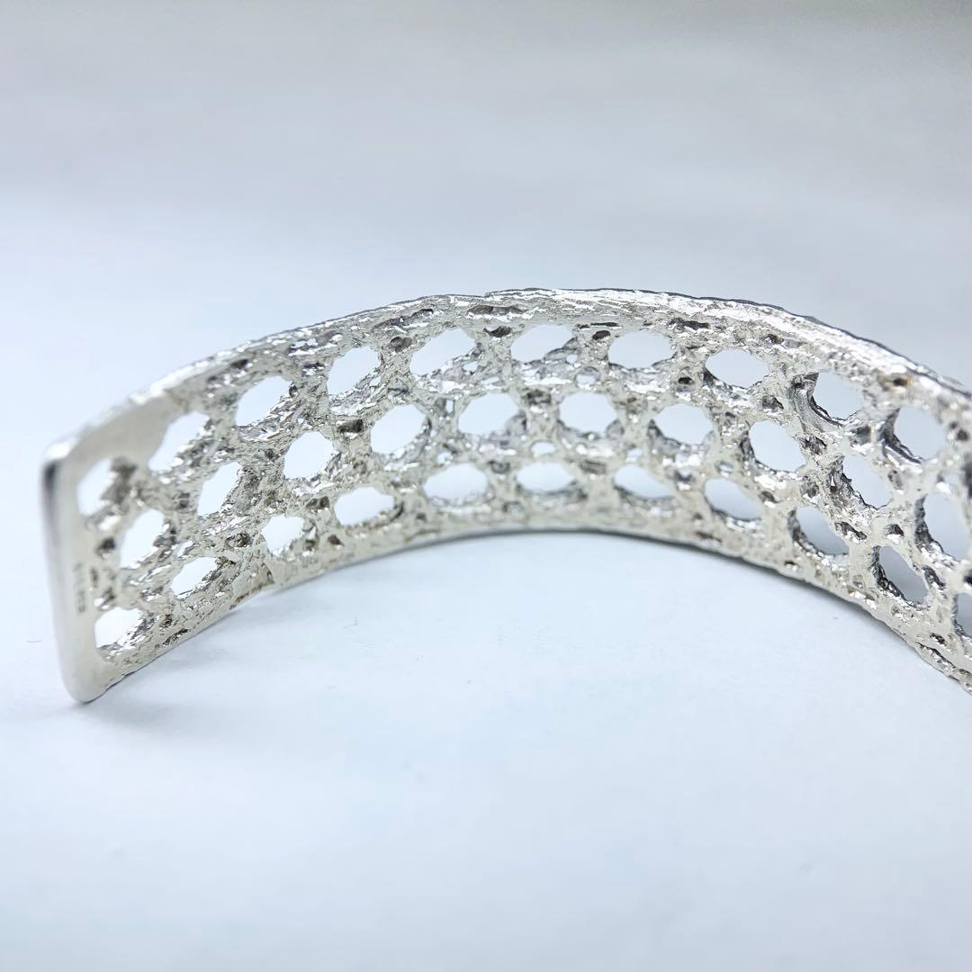 未使用級 MAISON RUBUS レースバングル シルバー 付属品