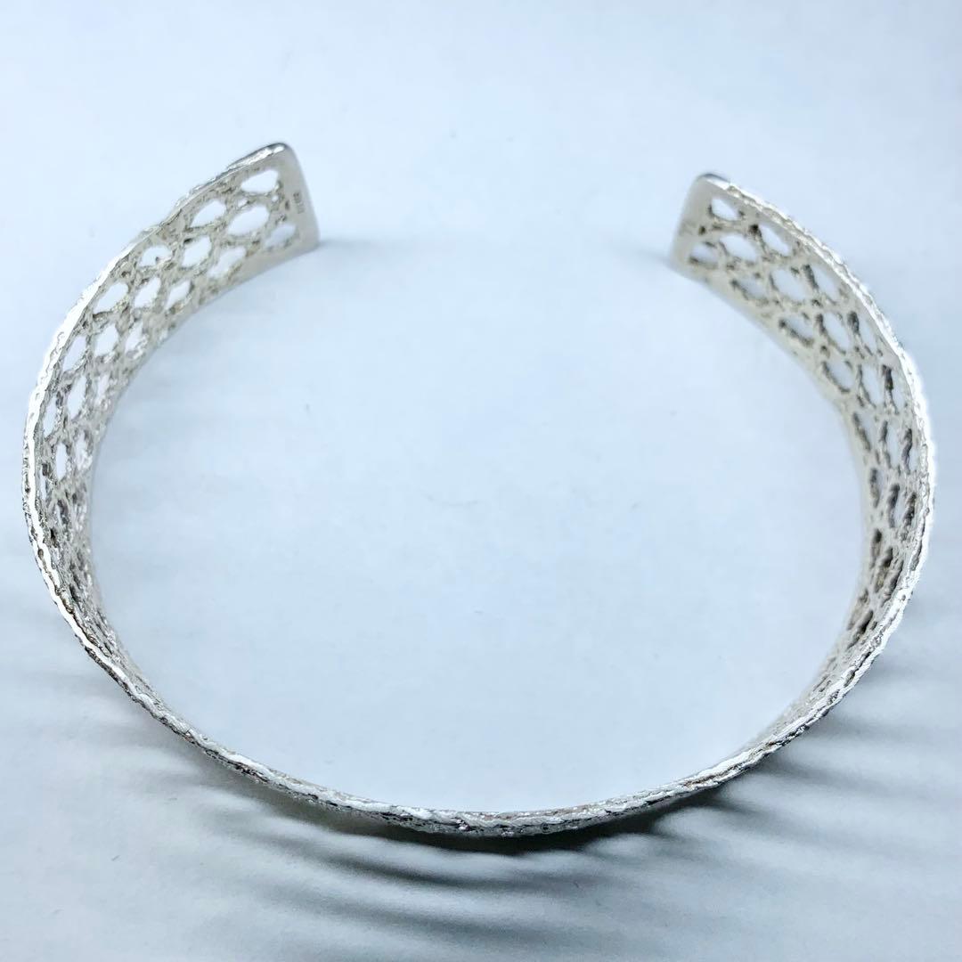 未使用級 MAISON RUBUS レースバングル シルバー 付属品