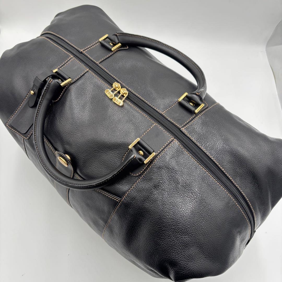 dunhill ダンヒル 2way レザー ボストンバッグ ショルダーバッグ 黒