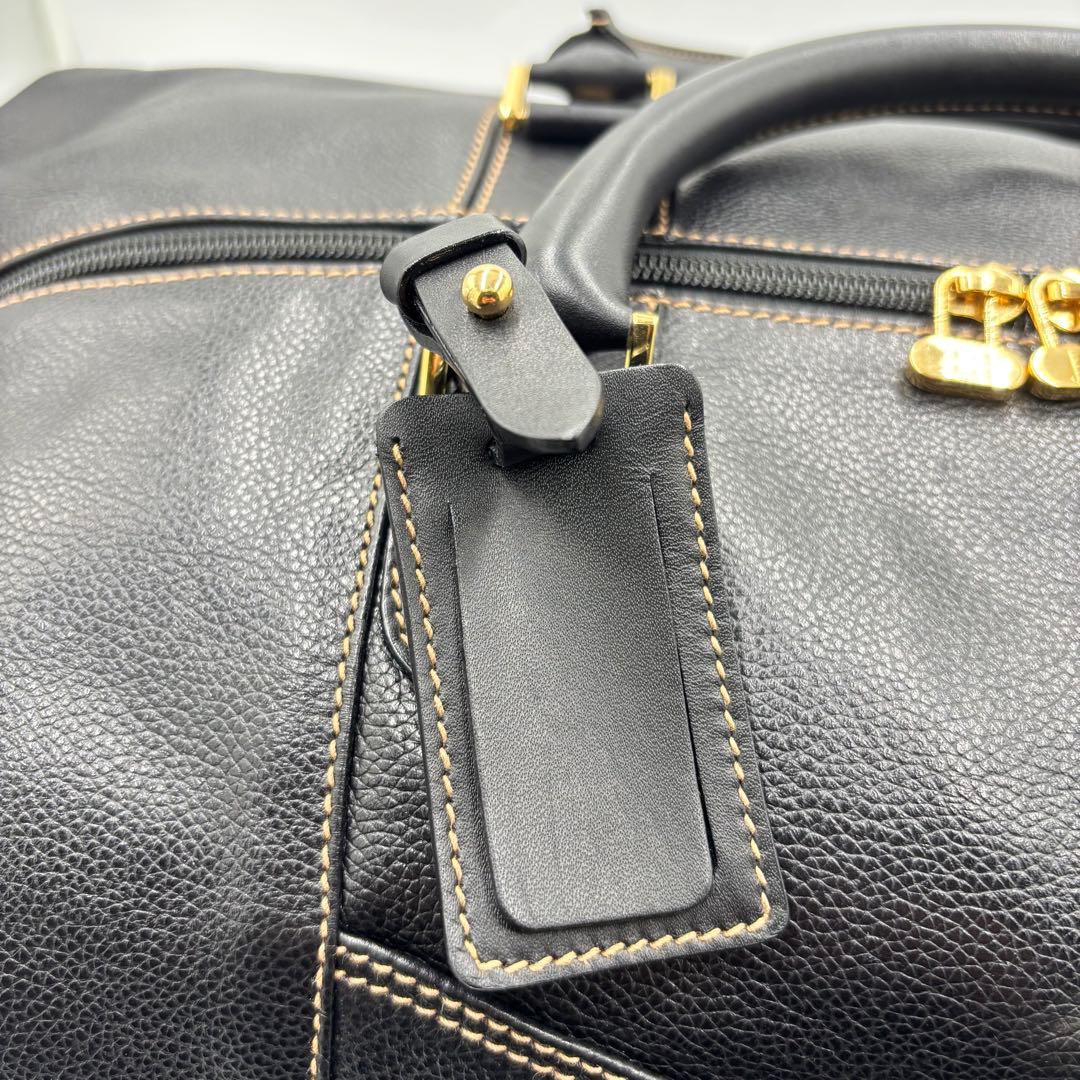 dunhill ダンヒル 2way レザー ボストンバッグ ショルダーバッグ 黒