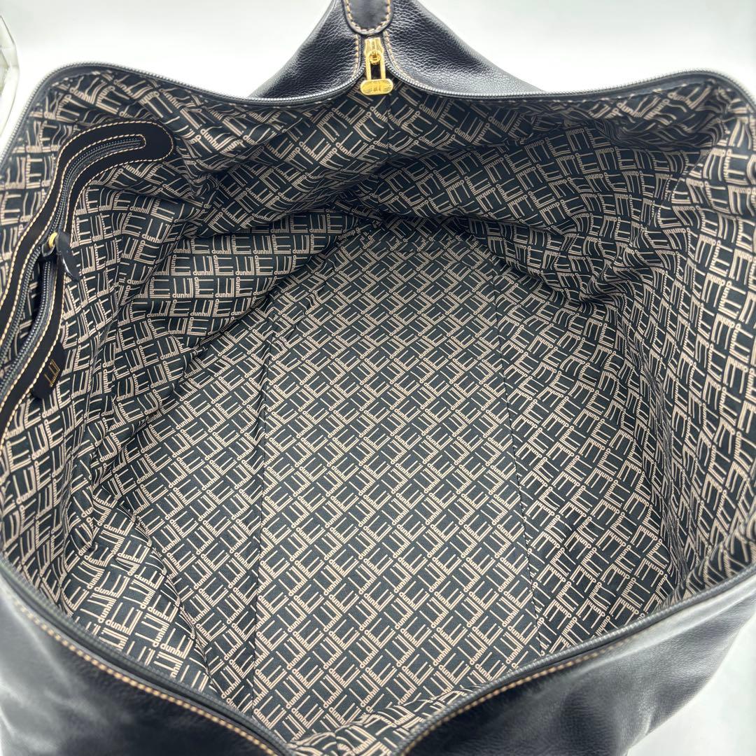 dunhill ダンヒル 2way レザー ボストンバッグ ショルダーバッグ 黒