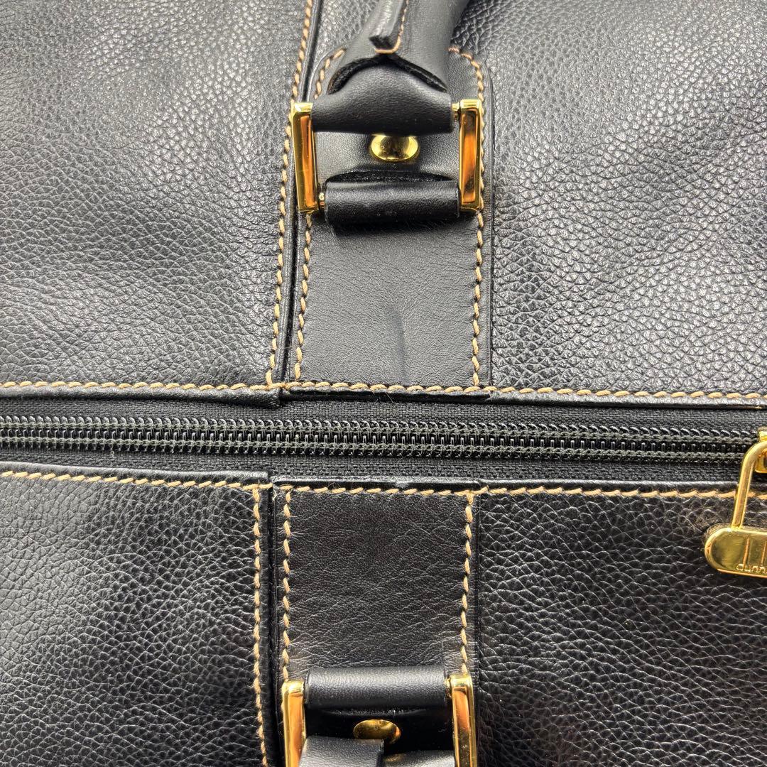 dunhill ダンヒル 2way レザー ボストンバッグ ショルダーバッグ 黒