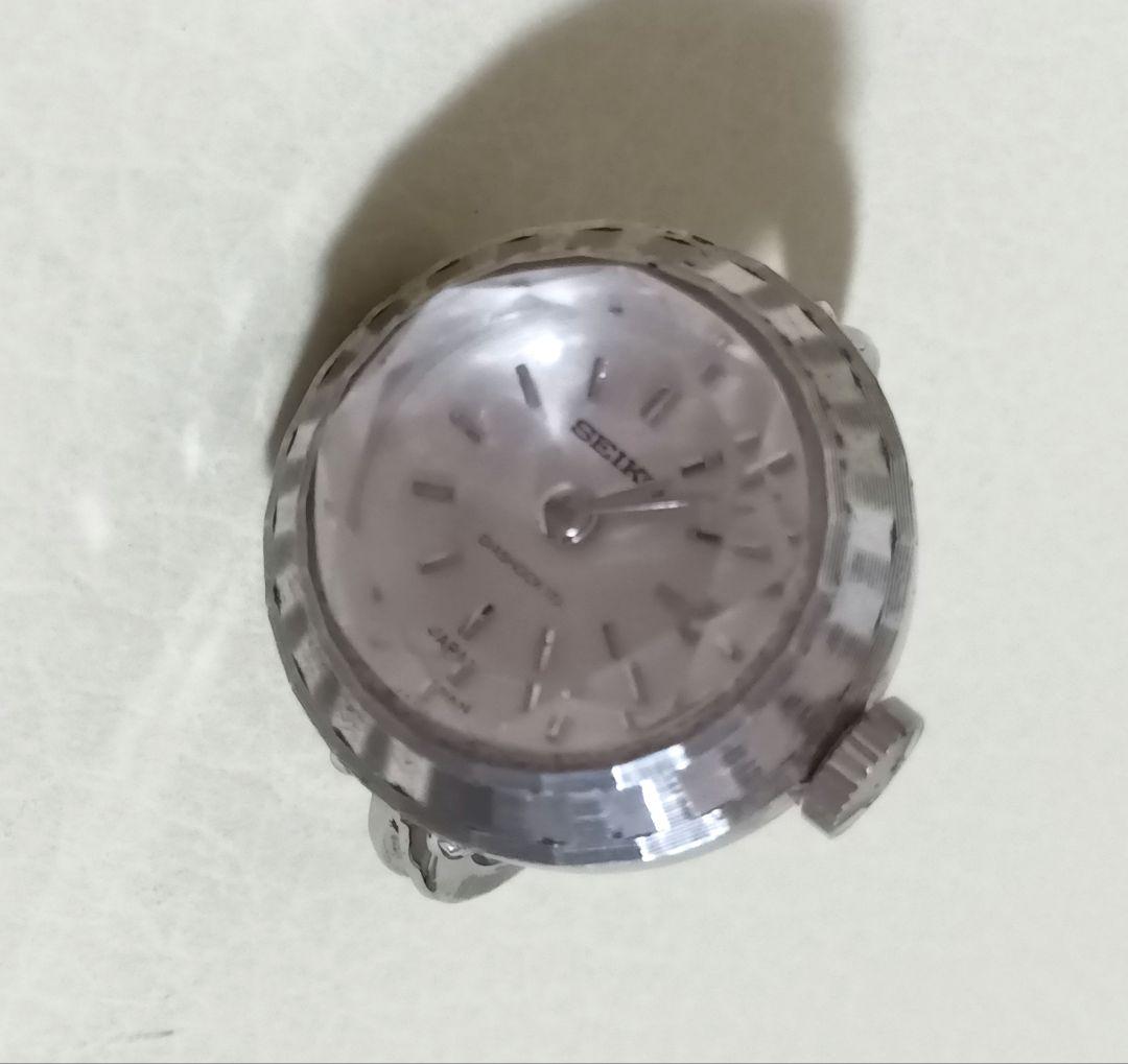 アンティーク SEIKO セイコー カット ガラス リングウォッチ