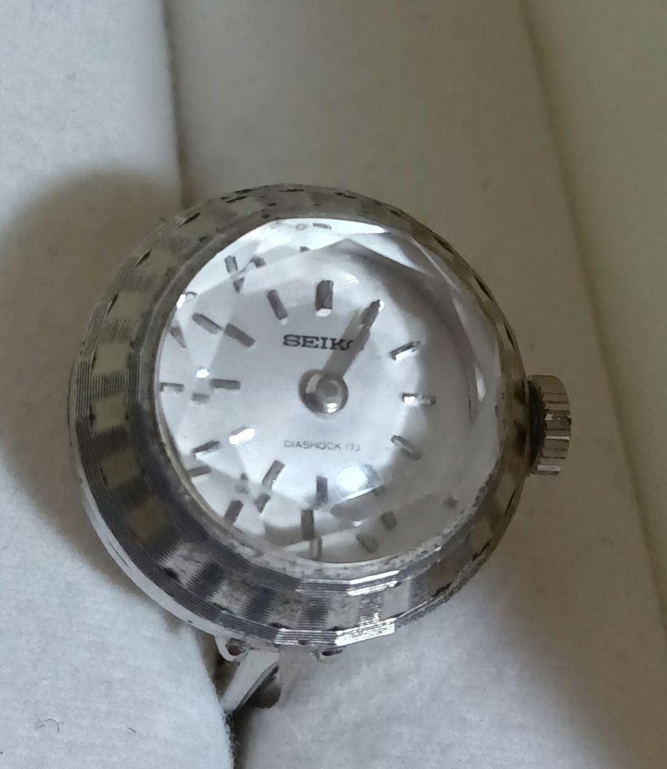 アンティーク SEIKO セイコー カット ガラス リングウォッチ