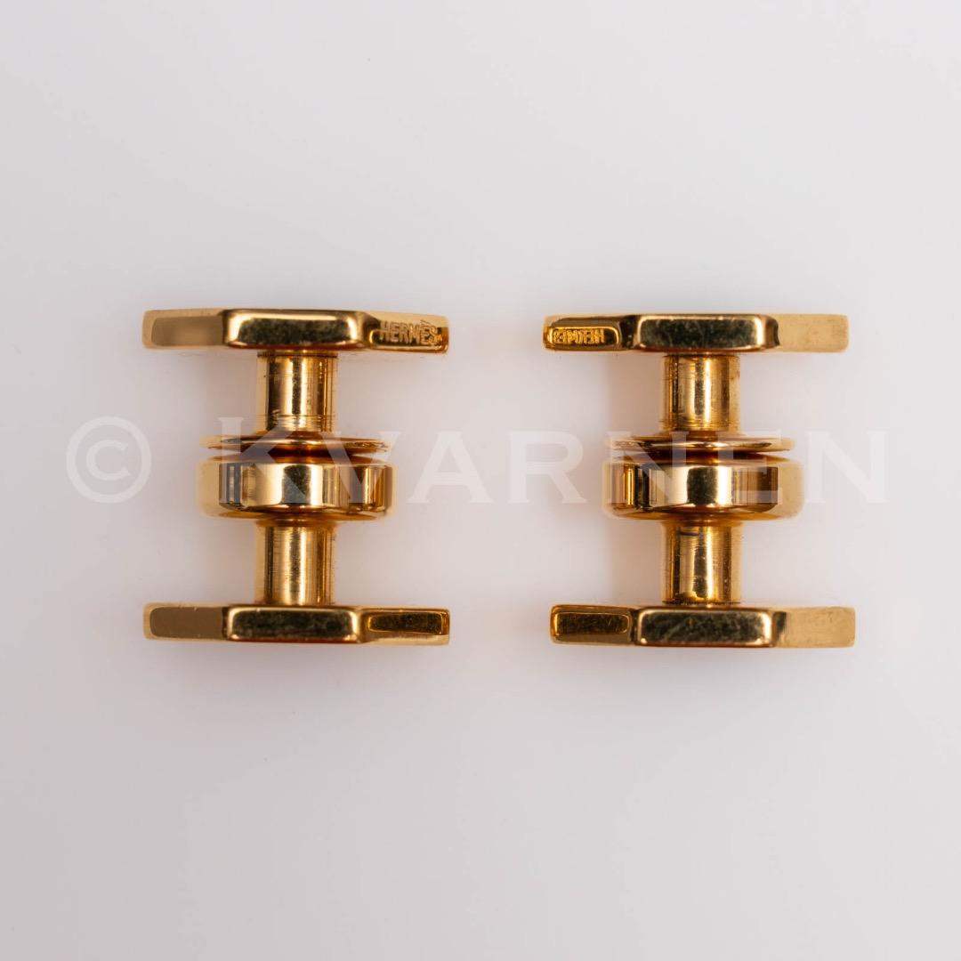 HERMES カフリンクス レザー オクタゴン