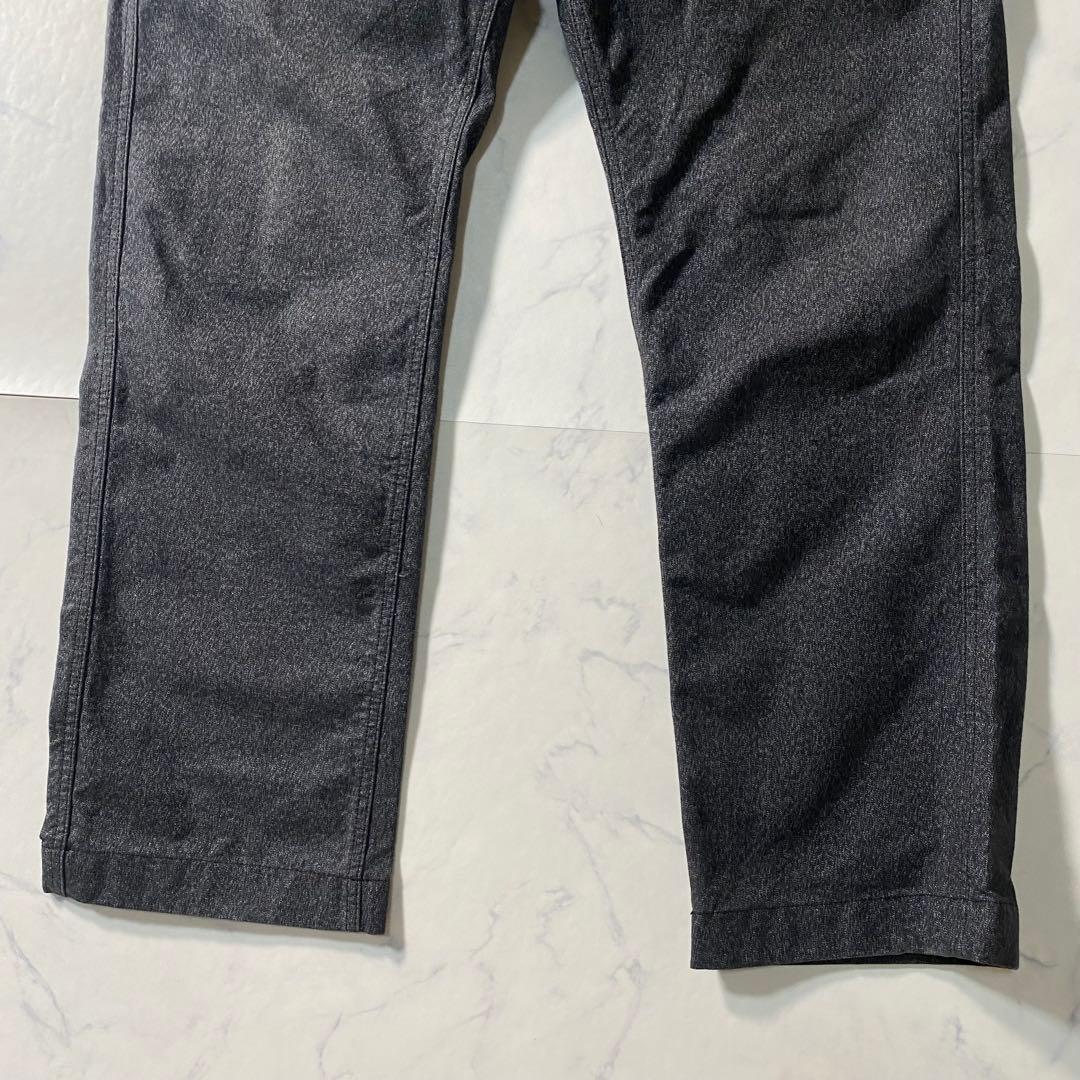 美品】バーガスプラス　チノパン　ブラックシャンブレー　ごま塩　401　XL　36