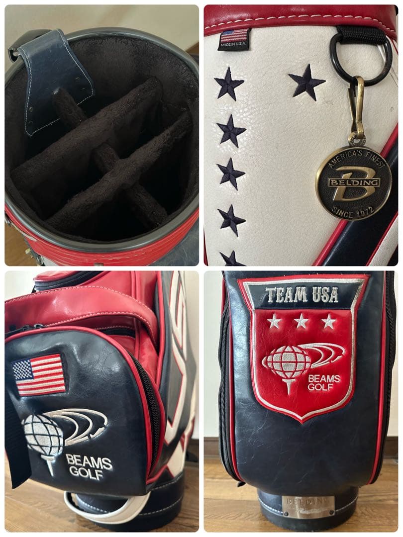 ビームスゴルフ ベルディング キャディバッグ 全米代表モデル ライダーカップ