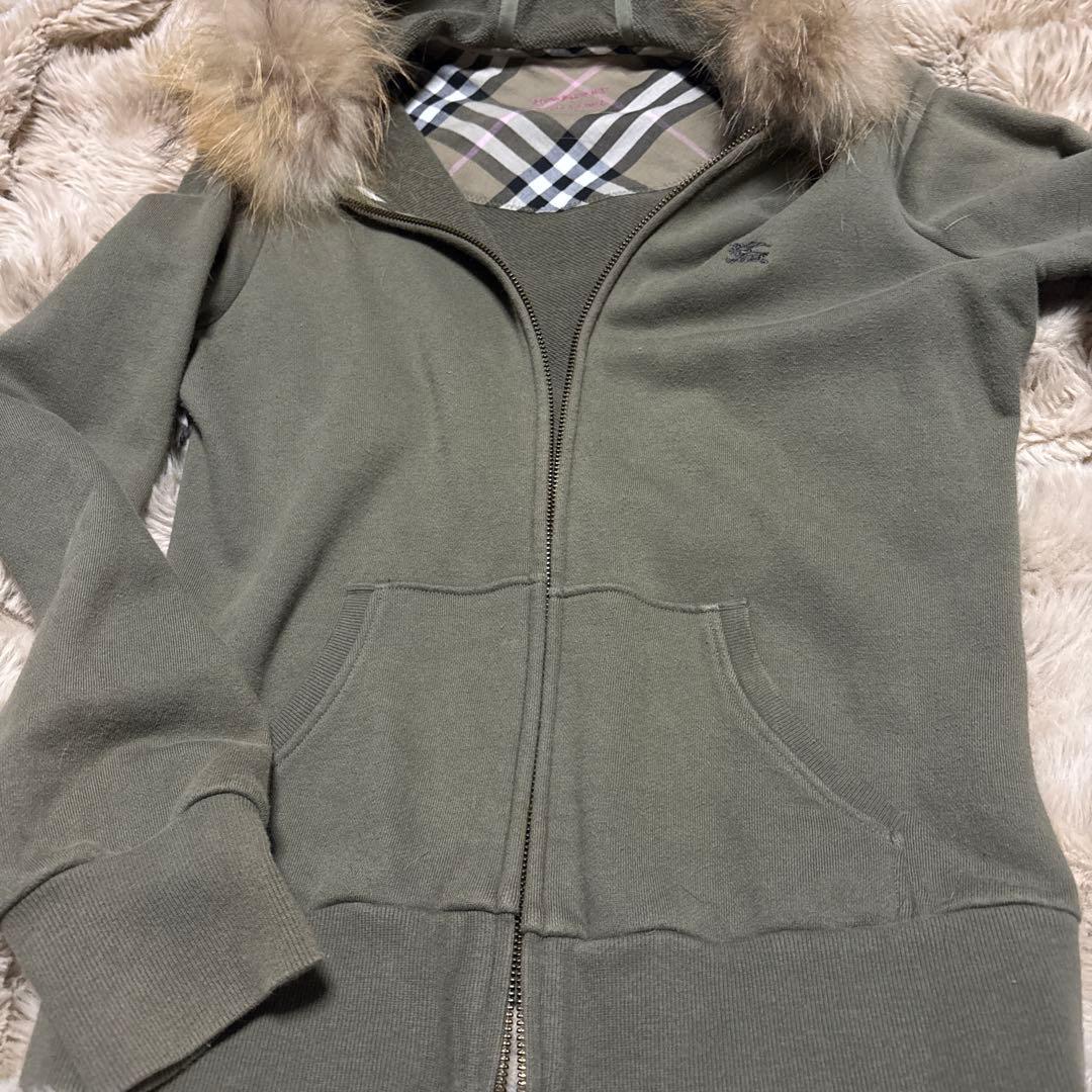d*3様 Burberry フード付きパーカー オリーブ