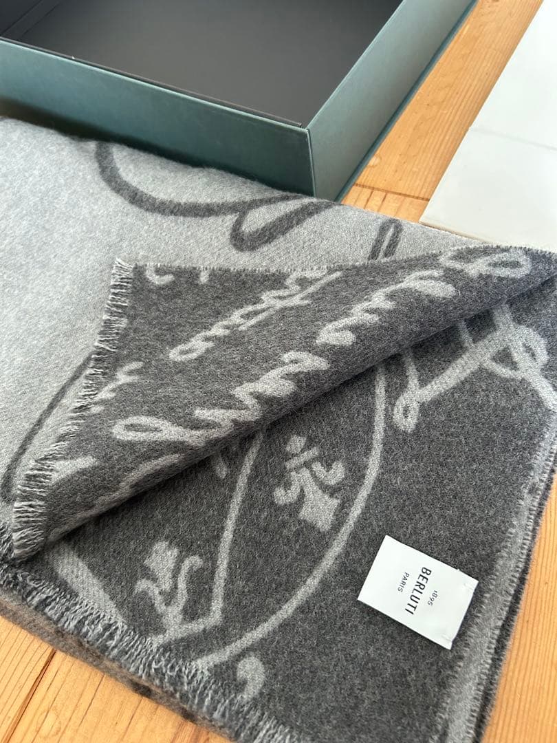 BERLUTI ベルルッティ ウール スクリット スカーフ